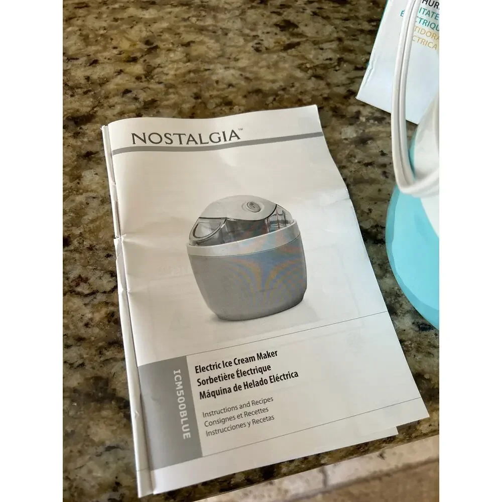 Nostalgia Electric Ice Cream Maker, Gelato, Frozen Yogurt, or Sorbet makes 1 pnt